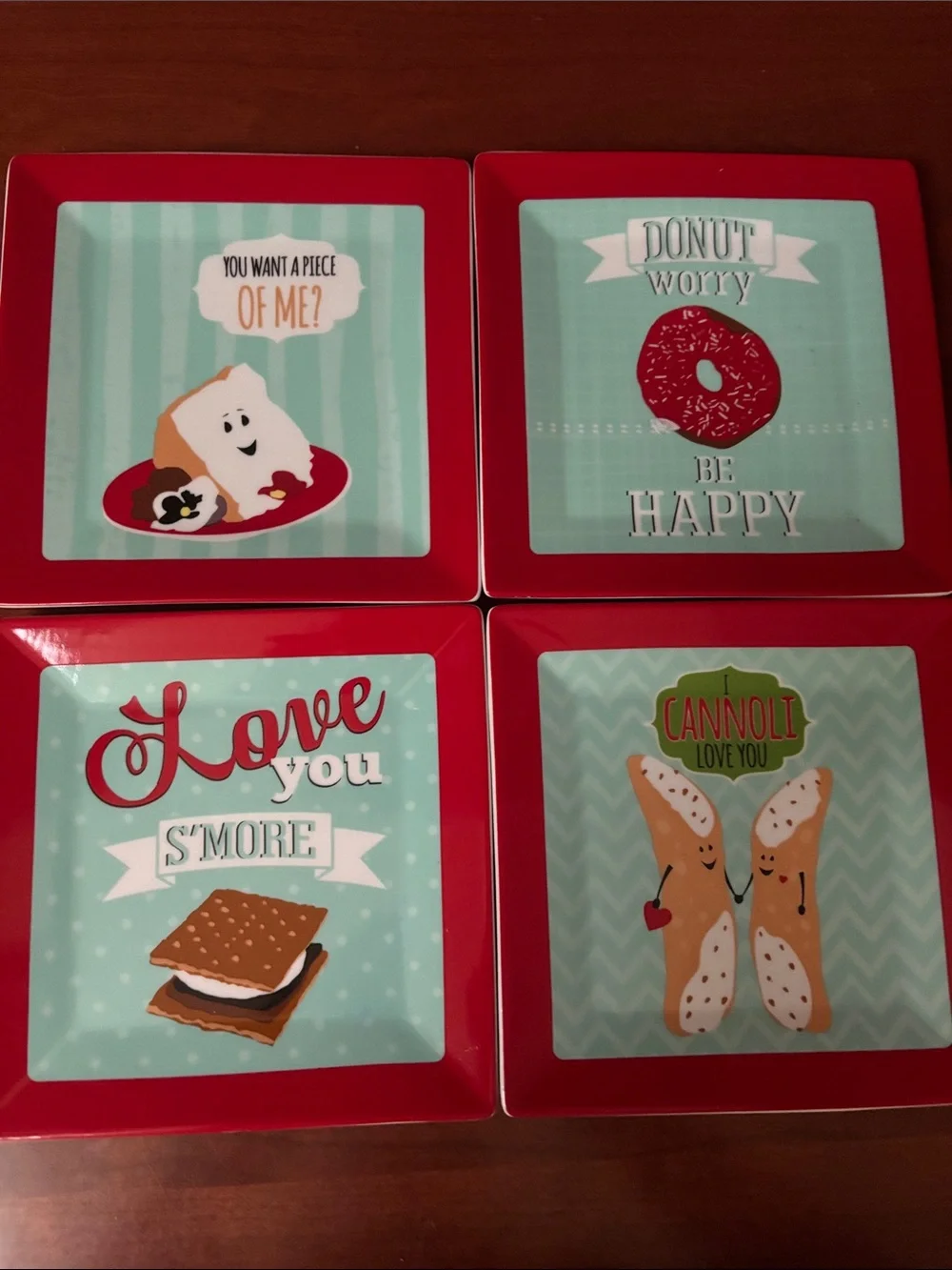 Set of 4 Art of Ginger Oliphant 4 Small Square 6